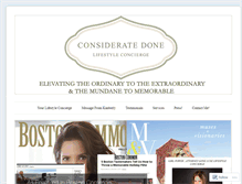 Tablet Screenshot of consideratedoneconcierge.com
